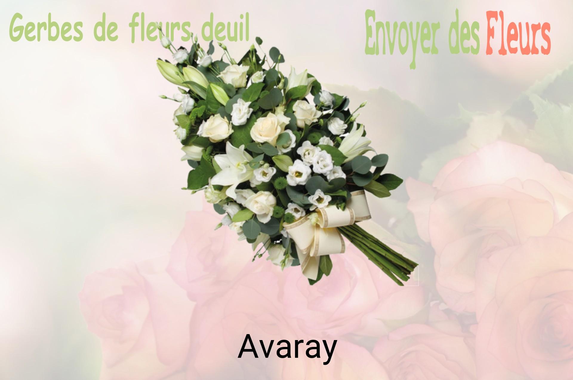 Gerbe de fleurs de deuil livrée à Avaray